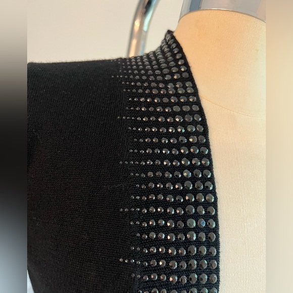 Antonio Melani Fine Merino Wool Black Bolero Cardigan S - Picture 4 of 7